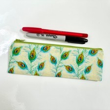 Skinny Pencil Case | Peacock