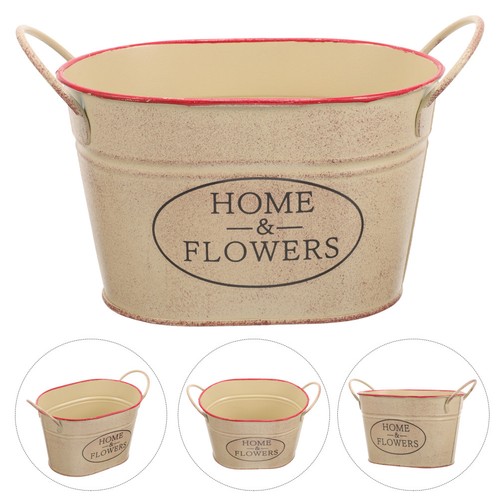 Vintage flower bucket - bucket, florist
