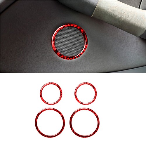 4pcs red carbon - carbon, interior