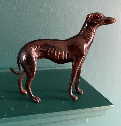 Antique bronze greyhound - bronze, dog