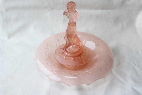 Art deco pink glass fisch - pink,