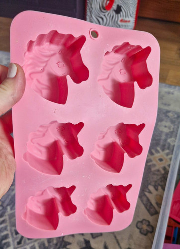 Pink silicone unicorn - pink,