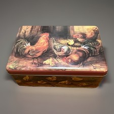 Rooster Chicken Hen Metal Tin