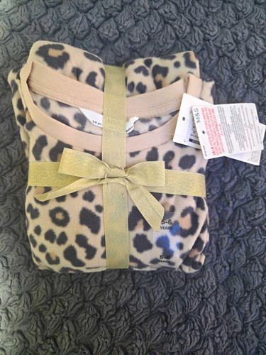 Girls fleece leopard - m&s,
