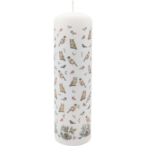Winter birds advent pillar - winter,