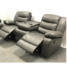 Roma 3 Seater Black & Grey