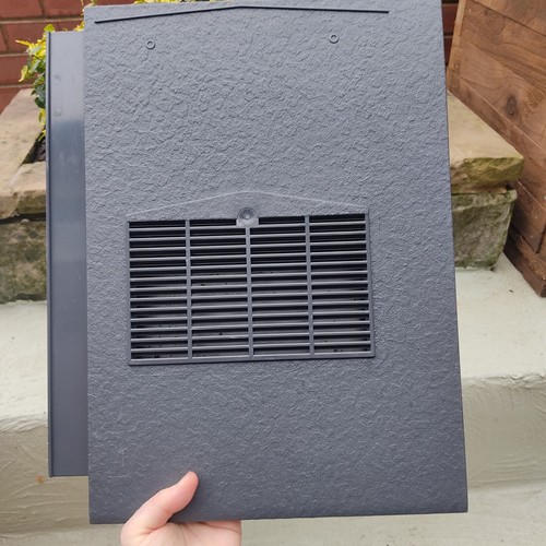 Manthorpe flat tile - vent, grey