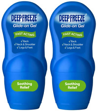 Deep Freeze Glide-On Gel - Cold Gel Roll-On For Soothing Relief - 50g x 2 PACK