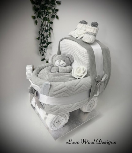 Nappy cake pram style baby - pram, style,