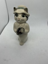 Vintage Quail Ceramic Cat Bowling Ball Ornament - Bowler