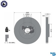 2x BRAKE DISC BDS1703HC FOR