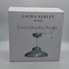Laura Ashley Clayton Duck Egg Pendent Ceiling Light Shade 100% Metal New In Box