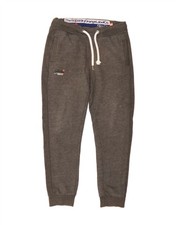 SUPERDRY Womens Slim Fit Tracksuit Trousers Joggers UK 14 Medium  Grey AN11