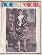 Rare 1966 Jacques Heim Vogue Paris Original sewing pattern 1588 Dress Jacket B36