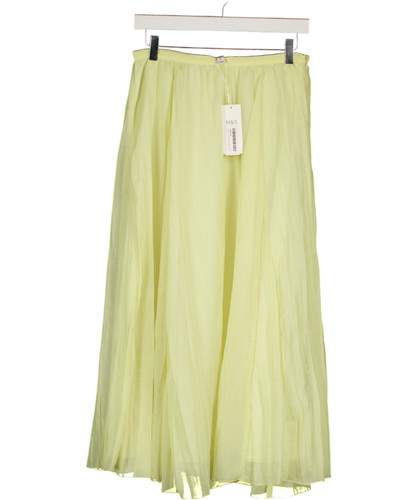 Yellow textured midaxi - yellow,