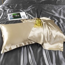Hot Mulberry Silk Pillow Case 25 Momme Anti-wrinkle Bed Soft Skin-friendly UK