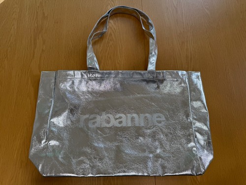 New rabanne large silver tote - new,