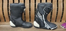 Frank Thomas Race Tech Motorcycle Race Boots Black White