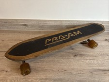 RARE Pro-Am Pure Gold Vintage Wooden 1970's Skateboard METAFLEX Wheel ANEX Truck