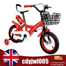 12" Kids Bicycle Boys & Girls Disk Brake for 3-6 Years Old with Training Wheels