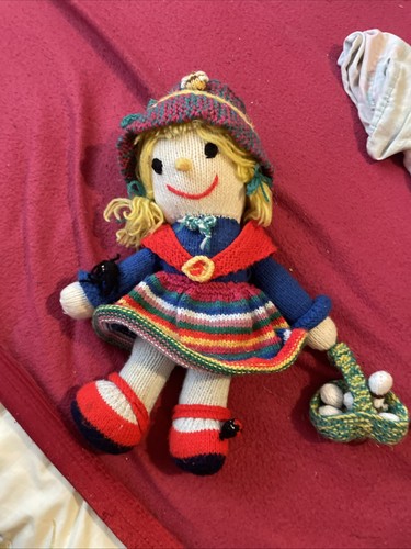 Hand knitted scarecrow toy - scarecrow,