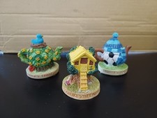 3 x Tetley Tea Folk Houses 1995 1996 Sydney Gordon Teapot Clarences Tree House