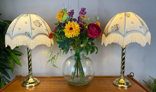 Pair vintage barley twist - of,