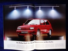 VW program 9.1989 with Rallye Golf, Polo coupe, Golf 2, Golf 1 convertible Scirocco