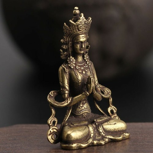 Small solid copper buddha - small,