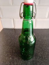 Large Green Grolsch Empty Beer Bottle Swing Top 14" Tall Retro