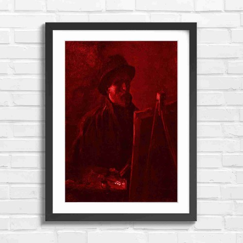 Vintage artist portrait with - vintage,