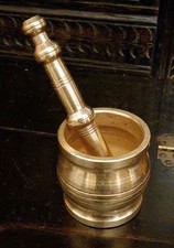 Solid Brass Pestle & Mortar