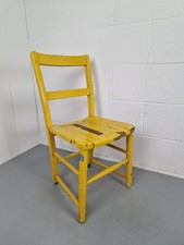 Antique Vintage Kids Single Chair, Solid Wood Seat, Hallway, Bedroom, Bathroom 