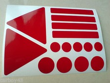 REFLECTIVE or FLUORESCENT Cycle Bike Motorbike Helmet Various Safety Stickers