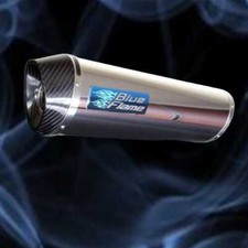 Kawasaki ZXR400 H 1989-1990 Exhaust Silencer Muffler - Carbon Tip - Stainless...