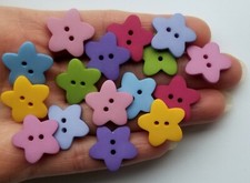 128 x Craft Buttons BRIGHT ROUNDED STARS Baby Sewing Card Making Bulk Wholesale