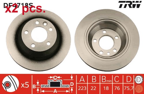 Pcs rear brake disc rotos - rear,