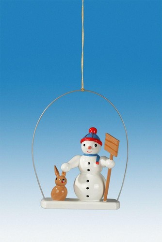 Tree trunk snowman ring - in,