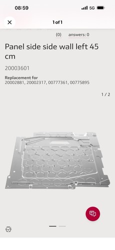 Neff microwave oven side panel - neff,