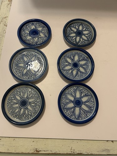 Set blue white - white, floral