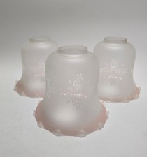 3X Vintage Etched Glass