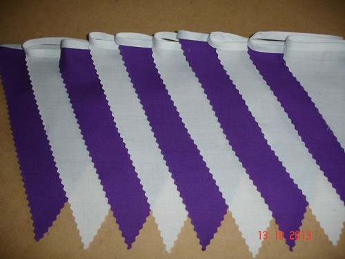 Purple and white fabric - purple,