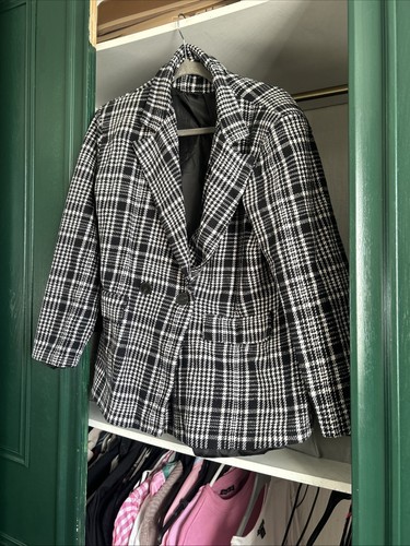Boohoo checkered blazer size - blazer,