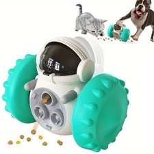 Dog Puzzle Toys Pet Interactive Treat Toy Food Dispenser Robot Wheel Slow Feeder