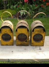 Vintage Steel Road Lamp with Original Burner