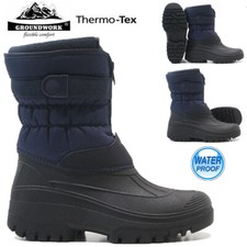 LADIES WINTER SNOW BOOTS WATERPROOF MUCKER THERMAL WELLINGTONS FUR BOOTS SIZE