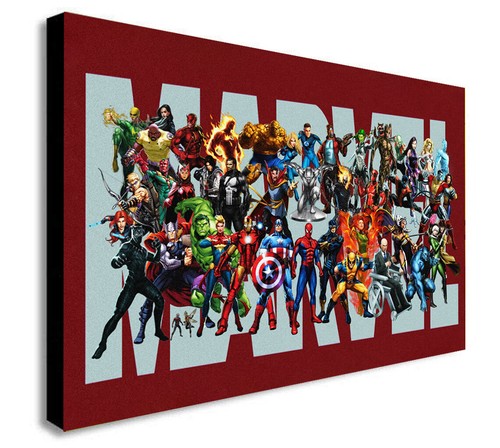 Superheros logo canvas wall - canvas,