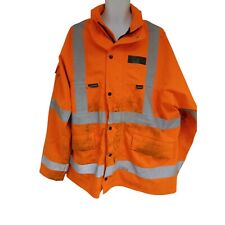 Ballyclare Goretex Hi Vis Hi Viz 3/4 Jacket Waterproof Railway Orange Grade B