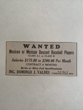 Mexican Baseball Players Wanted Torreon Coach 1940 Sporting News Baseball 2X5 Ad