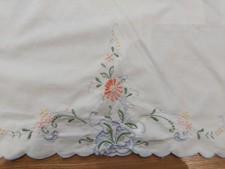 X1 Vintage creamy white Embroidered Pillowcases 19x32 inches